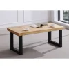 Mesa centro elevable Loft color roble nordish estructura en negro 47,5 cm(alto)120 cm(ancho)60 cm(largo)