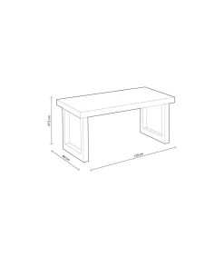 Mesa centro elevable Loft color roble nordish estructura en blanco 47,5 cm(alto)120 cm(ancho)60 cm(largo)