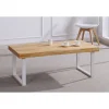Mesa centro Natural para salón en roble nordish-blanco 43,5 cm(alto)120 cm(ancho)60 cm(fondo).