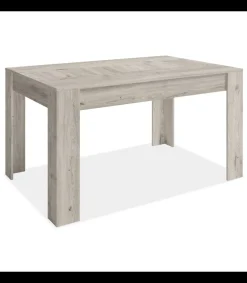 Mesa comedor Bass extensible acabado roble sahara, 77cm(alto) 140-200cm(ancho) 90cm(largo)