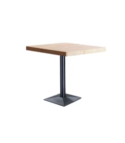 Mesa cuadrada Bar Moss acabado roble nordish/negro, 74cm(alto) 60cm(ancho) 60cm(largo)