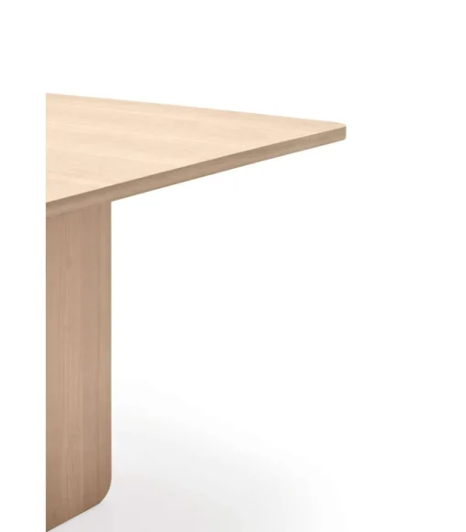 Mesa cuadrada para cocina o comedor modelo Arq acabado roble claro, 137cm(ancho) 75cm(alto) 137cm(largo)