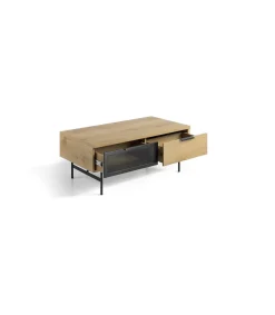 Mesa de centro Elia acabado roble, 110 cm (largo) x 60 cm (ancho) x 43 cm (alto)