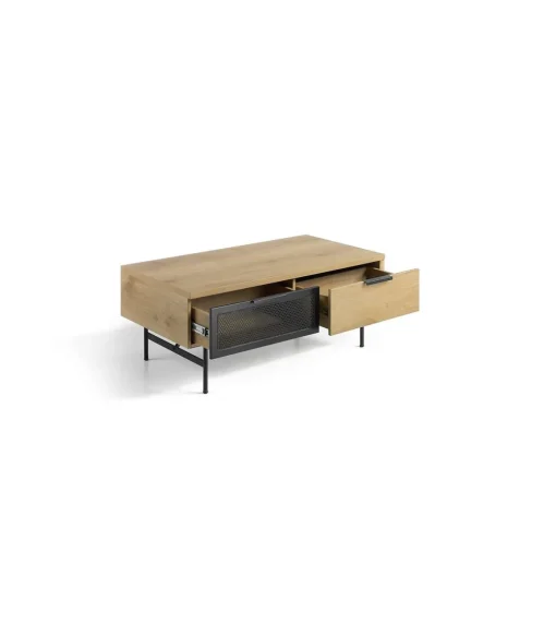 Mesa de centro Elia acabado roble, 110 cm (largo) x 60 cm (ancho) x 43 cm (alto)
