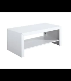 Mesa de centro lacada blanca rectangular 45 cm(alto)110 cm(ancho)55 cm(largo)