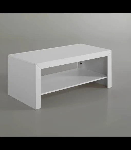 Mesa de centro lacada blanca rectangular 45 cm(alto)110 cm(ancho)55 cm(largo)