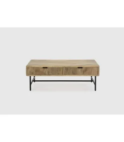 Mesa de centro Michel acabado madera de mango, 45cm(alto) 120cm(ancho) 60cm(fondo).