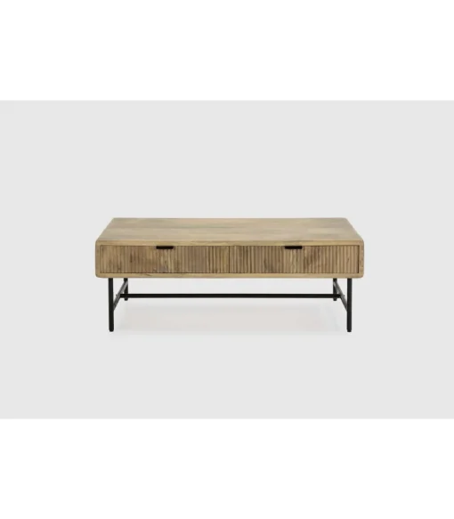 Mesa de centro Michel acabado madera de mango, 45cm(alto) 120cm(ancho) 60cm(fondo).