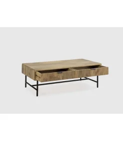 Mesa de centro Michel acabado madera de mango, 45cm(alto) 120cm(ancho) 60cm(fondo).