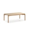 Mesa de centro para comedor modelo Atlas acabado roble claro, 60cm(ancho) 40cm(alto) 110cm(largo)