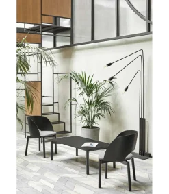 Mesa de centro para comedor modelo Atlas acabado negro, 60cm(ancho) 40cm(alto) 110cm(largo)