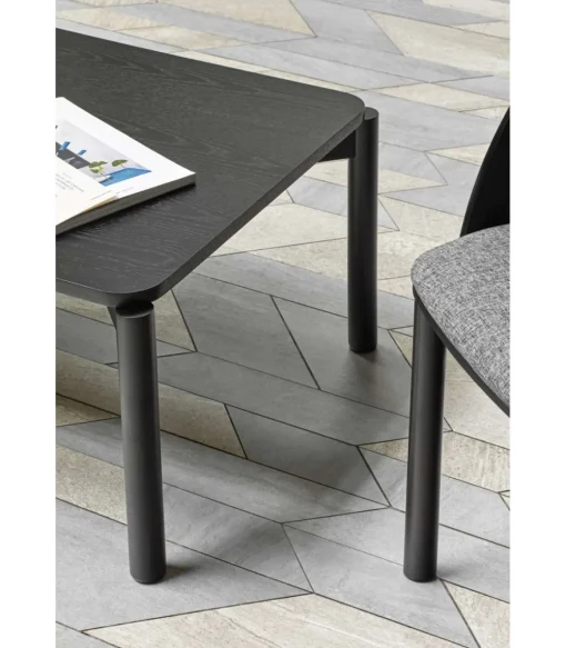 Mesa de centro para comedor modelo Atlas acabado negro, 60cm(ancho) 40cm(alto) 110cm(largo)