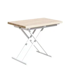 Mesa de Centro Up-Down, elevable extensible acabado roble, 50-100 cm(ancho)100 cm(largo)