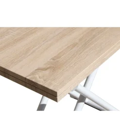 Mesa de Centro Up-Down, elevable extensible acabado roble, 50-100 cm(ancho)100 cm(largo)