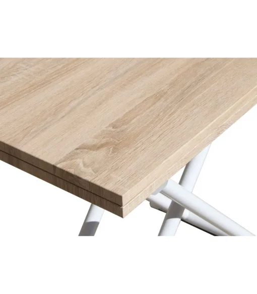 Mesa de Centro Up-Down, elevable extensible acabado roble, 50-100 cm(ancho)100 cm(largo)