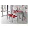 Mesa de cocina extensible Victoria acabado rojo, 100/160 X 60 X 76 cm (largo x ancho x alto)