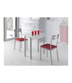 Mesa de cocina Malak con apertura tipo libro acabado blanco, 80 x 40/80 x 76 cm (largo x ancho x alto)