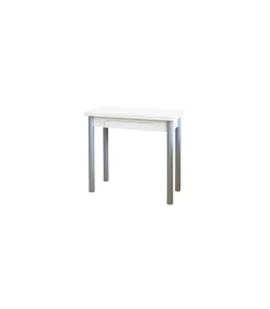 Mesa de cocina Malak con apertura tipo libro acabado blanco, 80 x 40/80 x 76 cm (largo x ancho x alto)
