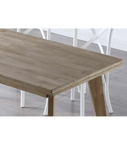 Mesa de comedor fija Genova acabado Roble Honey, 76cm(alto) 150cm(ancho) 90cm(largo)