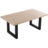 Mesa de comedor fija Loft-180 Roble nordish/negro 76 cm(alto)180 cm(ancho)100 cm(largo)