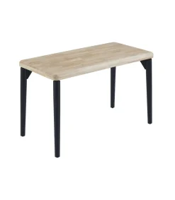 Mesa de comedor fija Moon acabado Roble nordish/negro, 76cm(alto) 120cm(ancho) 60cm(largo)