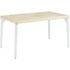 Mesa de comedor fija Moon acabado Roble nordish/blanco, 76cm(alto) 140cm(ancho) 80cm(largo)