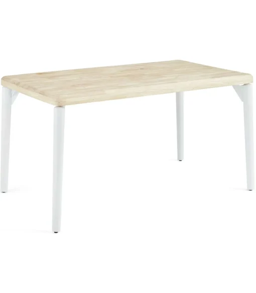 Mesa de comedor fija Moon acabado Roble nordish/blanco, 76cm(alto) 140cm(ancho) 80cm(largo)