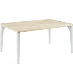 Mesa de comedor fija Moon acabado Roble nordish/blanco, 76cm(alto) 160cm(ancho) 100cm(largo)