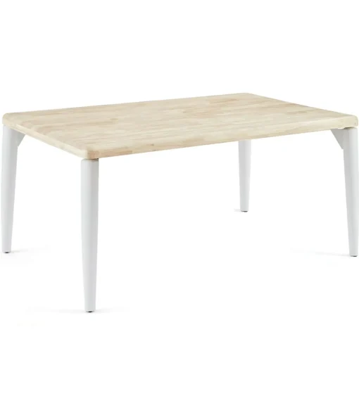 Mesa de comedor fija Moon acabado Roble nordish/blanco, 76cm(alto) 160cm(ancho) 100cm(largo)
