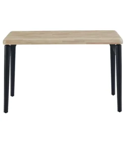 Mesa de comedor fija Moon acabado Roble nordish/negro, 76cm(alto) 120cm(ancho) 60cm(largo)