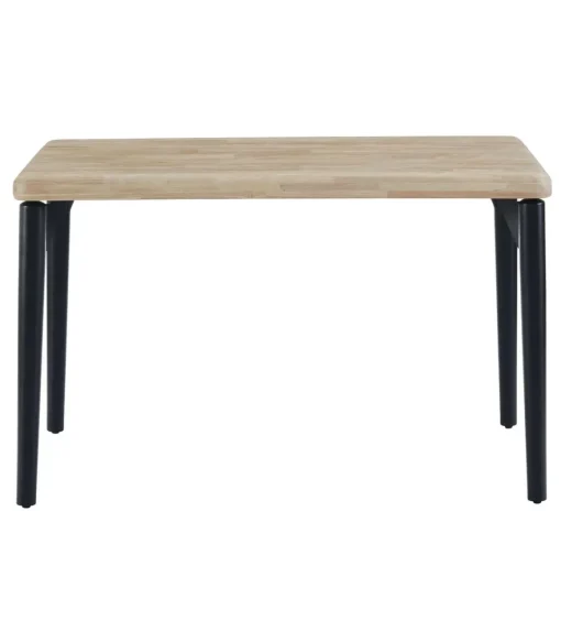 Mesa de comedor fija Moon acabado Roble nordish/negro, 76cm(alto) 120cm(ancho) 60cm(largo)