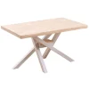 Mesa de comedor fija Xena tapa recta140 acabado roble nordish/blanco 76 cm(alto)140 cm(ancho)80 cm(largo)