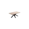 Mesa de comedor fija Xena 180 tapa con forma acabado roble nordish/negro, 76 cm(alto)180 cm(ancho)100 cm(largo)