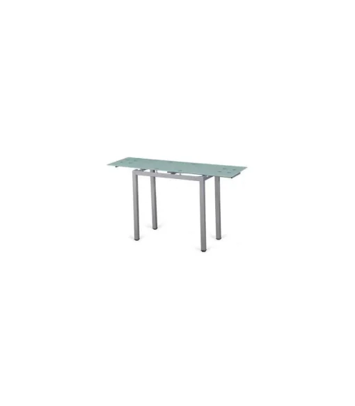 Mesa de cristal extensible para cocina modelo Petit. 85-135cm(ancho) 76cm(altura) 40cm(fondo)