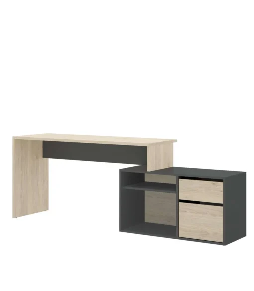 Mesa de despacho Santa Elena en natural-grafito 75 cm(alto)139 cm(ancho)50 cm(fondo)
