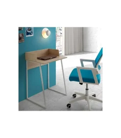 Mesa de estudio acabado roble/blanco, 84 cm(alto)60 cm(ancho) 48 cm(largo)