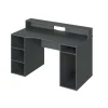 Mesa de ordenador color antracita Gamer gris 88 cm (alto) x 136 cm (ancho) x 67 cm (prof.)