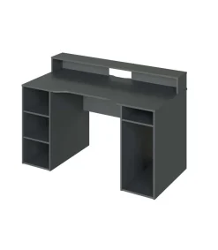 Mesa de ordenador color antracita Gamer gris 88 cm (alto) x 136 cm (ancho) x 67 cm (prof.)