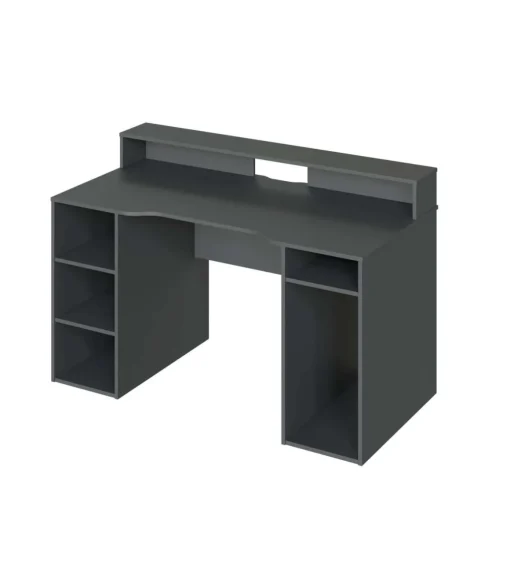 Mesa de ordenador color antracita Gamer gris 88 cm (alto) x 136 cm (ancho) x 67 cm (prof.)
