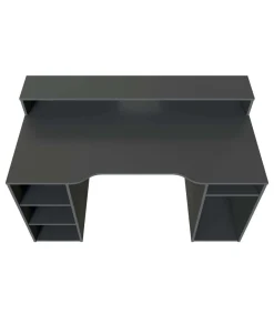 Mesa de ordenador color antracita Gamer gris 88 cm (alto) x 136 cm (ancho) x 67 cm (prof.)
