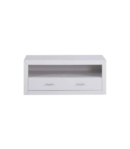 Mesa de televisión en acabado blanco lacado 50 cm(alto)120 cm(ancho)50 cm(largo)