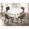 Mesa extensible Orgina acabado blanco. 94/124 x 94 cm x 76 cm