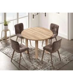 Mesa extensible Orgina acabado cambrian. 94/124 x 94 cm x 76 cm
