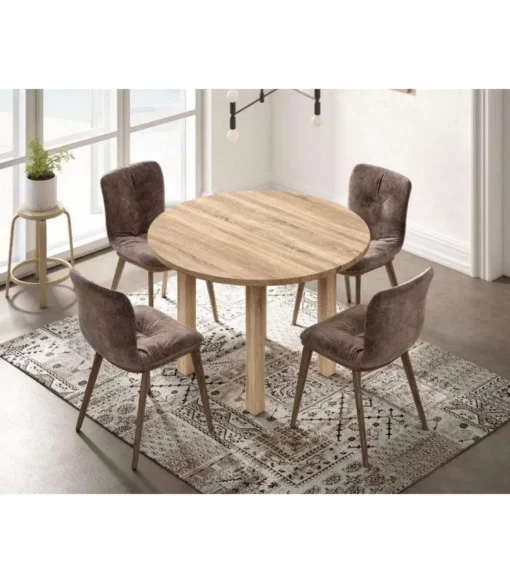 Mesa extensible Orgina acabado cambrian. 94/124 x 94 cm x 76 cm