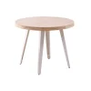 Mesa fija Berg roble Nordish patas metálicas blancas 76 cm(alto) 100cm(ancho) 100 cm(largo)