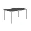 Mesa para cocina, comedor fija acabado cristal negro, 140cm(ancho) 75cm(altura) 90cm(fondo).