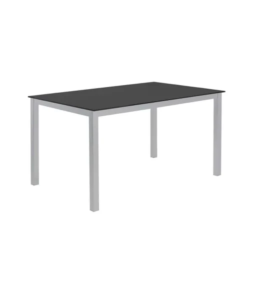 Mesa para cocina, comedor fija acabado cristal negro, 140cm(ancho) 75cm(altura) 90cm(fondo).