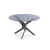 Mesa para comedor redonda fija Md-Jimena acabado gris, 120cm(ancho) 76cm(altura) 120cm(fondo).
