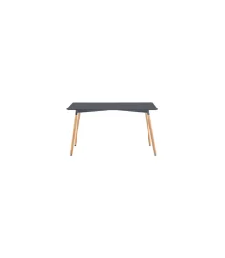 Mesa rectangular Md-Nordika fija acabado gris, 75 cm(alto) 140 cm(ancho) 80 cm(fondo).