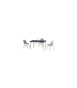 Mesa rectangular Md-Nordika fija acabado gris, 75 cm(alto)120 cm(ancho)80 cm(largo)